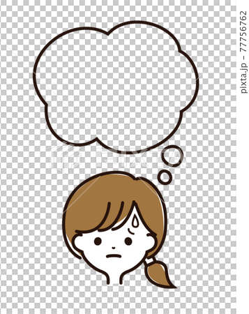 富有表現力的女性面孔和語音泡沫 77756762