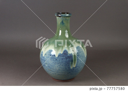 海鼠釉 天球瓶  花瓶 花器 花入 一輪挿し 　骨董品 77757580