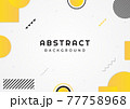 Abstract background geometric shape black and yellow design 77758968
