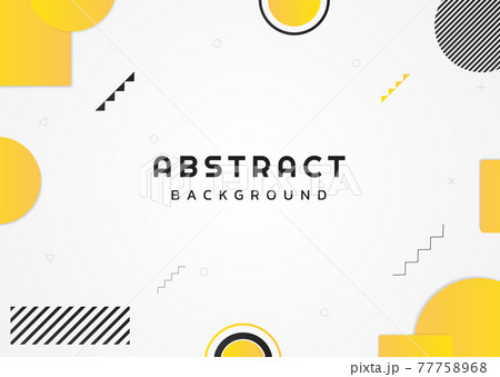 Abstract background geometric shape black and yellow design 77758968