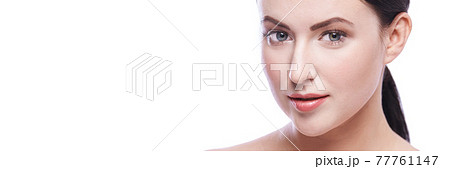 Woman beauty portrait. Pretty girl cosmetology face 77761147