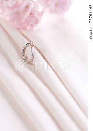 ダイヤモンド リング 花 77761498