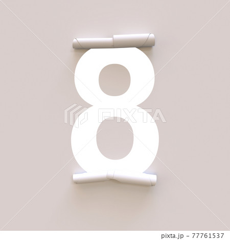 Paper Cut Out and Roll up Typeface 8 77761537