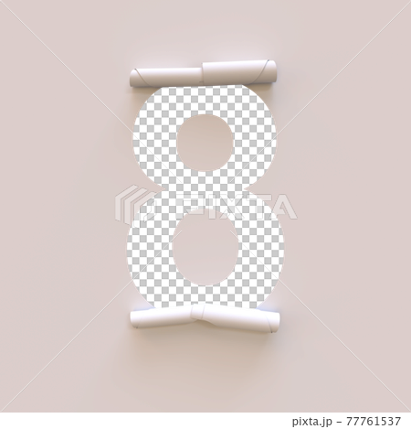 Paper Cut Out and Roll up Typeface 8 77761537