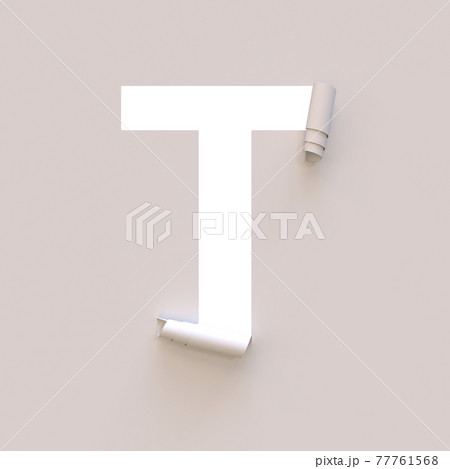 Paper Cut Out and Roll up Typeface T 77761568