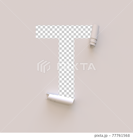 Paper Cut Out and Roll up Typeface T 77761568