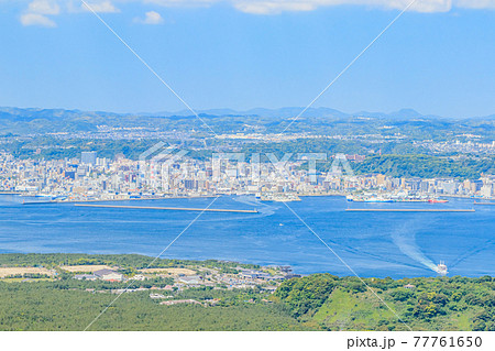 湯之平展望所から見た鹿児島市内 鹿児島県 湯之平展望所から見た鹿児島市内 鹿児島県 77761650