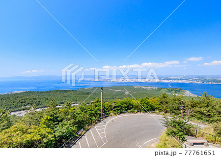 湯之平展望所から見た鹿児島市内　鹿児島県 77761651