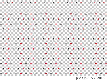 ベクター トランプのマーク テクスチャとカザリ罫 ベクター トランプのマーク テクスチャとカザリ罫 77762068