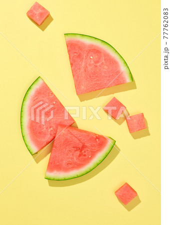 fresh watermelon slices and pieces fresh watermelon slices and pieces 77762083