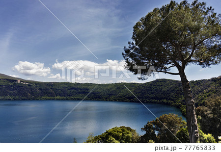 Landscape of Lake Albano Italy - Landscape of Lake Albano Italy - 77765833