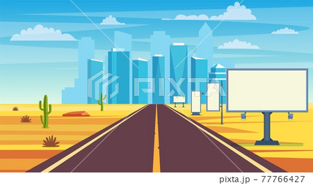 Road in desert 77766427
