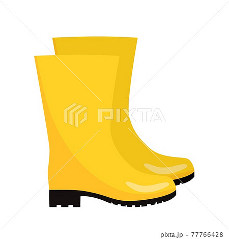 yellow rubber boots. Icon for web. 77766428