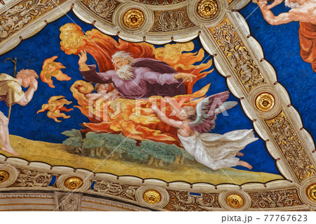 interiors of Raphael rooms, Vatican museum, Vatican 77767623