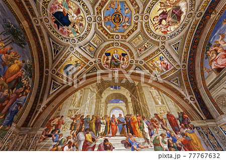 interiors of Raphael rooms, Vatican museum, Vatican 77767632