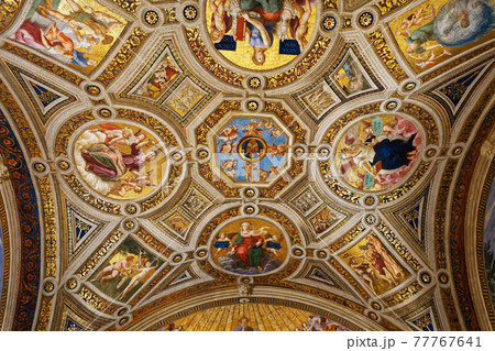 interiors of Raphael rooms, Vatican museum, Vatican interiors of Raphael rooms, Vatican museum, Vatican 77767641