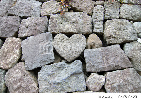 ハートの石垣の写真素材 [77767708] - PIXTA