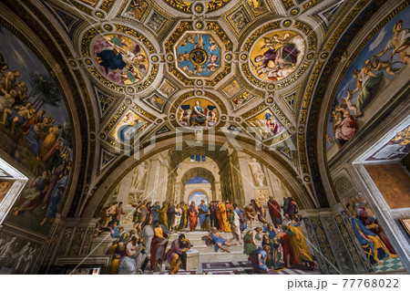 interiors of Raphael rooms, Vatican museum, Vatican 77768022