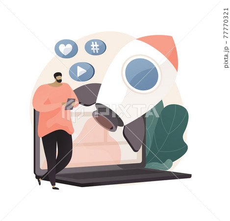 Viral content abstract concept vector illustration. 77770321