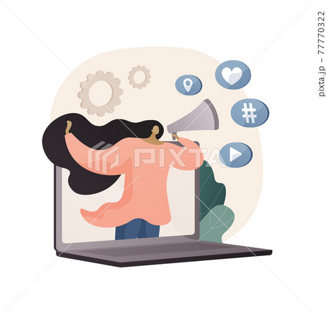 Social network promotion abstract concept vector illustration. Social network promotion abstract concept vector illustration. 77770322