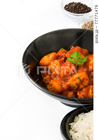 Chicken tikka masala in bowl 77771476