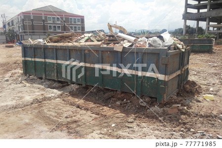 SELANGOR, MALAYSIA -JANUARY 15, 2017: Construction wasted disposal bin used at the construction site.   77771985