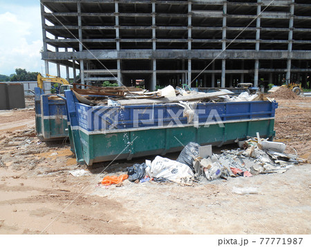 SELANGOR, MALAYSIA -JANUARY 15, 2017: Construction wasted disposal bin used at the construction site.   77771987