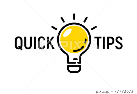Quick tip hint vector icon bulb. Fact tip idea line icon logo guide 77772072