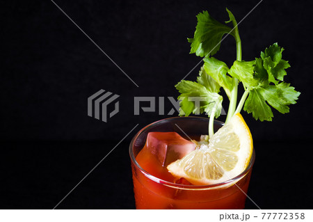 Bloody Mary cocktail in glass Bloody Mary cocktail in glass 77772358