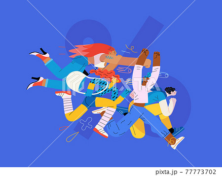 Discounts, sale, promotion. Flat vector modern illustration Discounts, sale, promotion. Flat vector modern illustration 77773702
