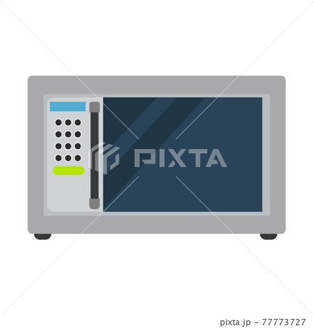Microwave cooking appliance with oven vector kitchen illustration. Equipment microwave technology device for food cooking. Modern electronic household utensil appliance. Defrost home tool domestic 77773727