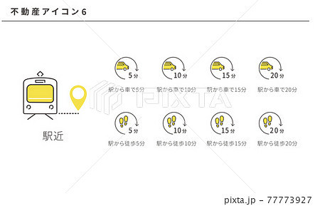 シンプルな不動産アイコンのセット6のイラスト素材 [77773927] - PIXTA