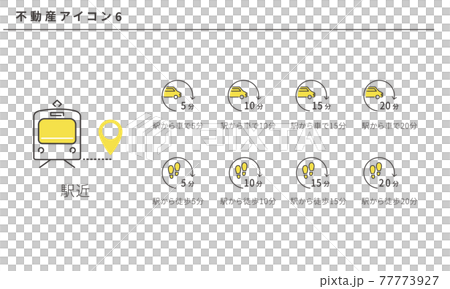 シンプルな不動産アイコンのセット6 シンプルな不動産アイコンのセット6 77773927