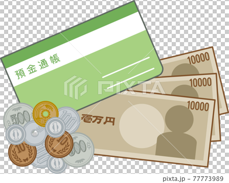 通帳とお金 77773989