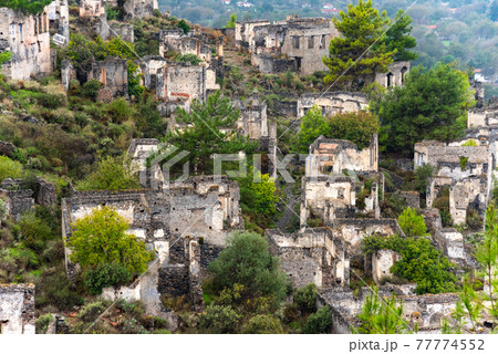 Abandoned Greek village Kayakoy, Fethiye, Turkey 77774552