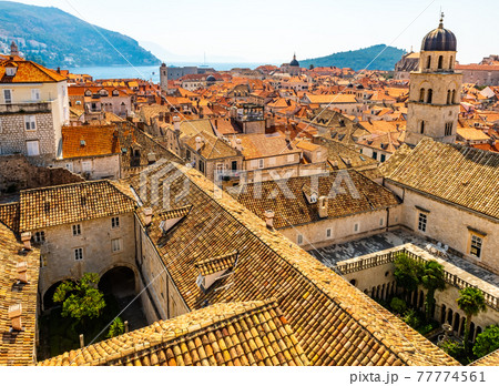 Panorama of Old Dubrovnik Town. Croatia Europe Panorama of Old Dubrovnik Town. Croatia Europe 77774561