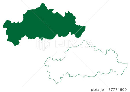Kurukshetra district (Haryana State, Republic of India) map vector illustration, scribble sketch Kurukshetra map 77774609