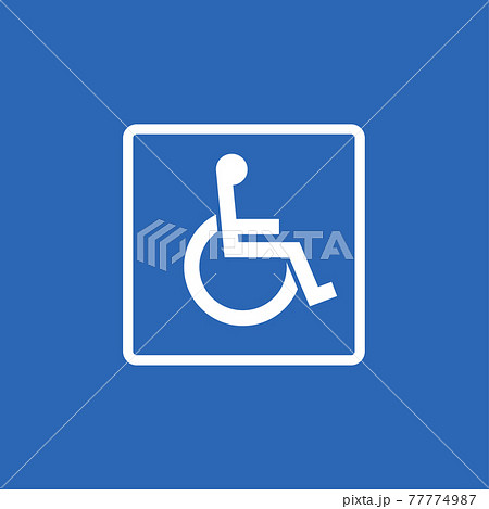 Handicap signage vector wc invalid icon. Disable toilet access wheelchair sign design Handicap signage vector wc invalid icon. Disable toilet access wheelchair sign design 77774987
