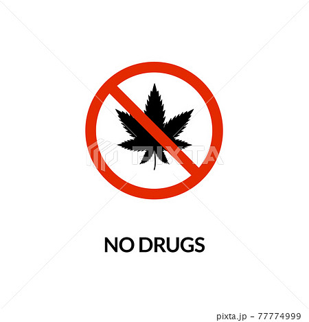 No drugs prohibited icon. Canabis forbidden cigarette narcotic sign No drugs prohibited icon. Canabis forbidden cigarette narcotic sign 77774999
