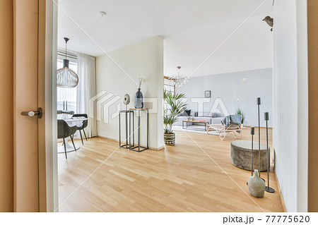 Interior of modern light apartment Interior of modern light apartment 77775620