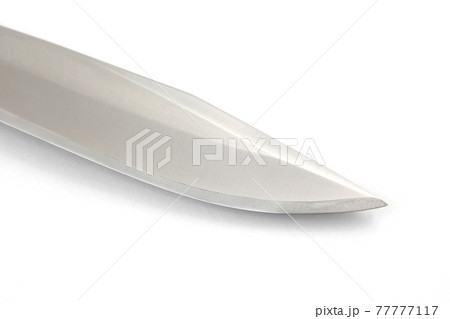 the blade of a knife on a white background 77777117