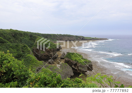 沖縄 糸満 喜屋武岬の風景 沖縄 糸満 喜屋武岬の風景 77777892