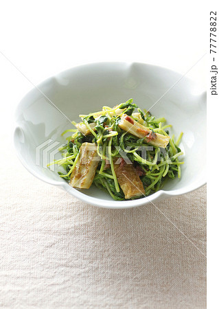 豆苗とちくわ炒め梅肉和え8 77778822