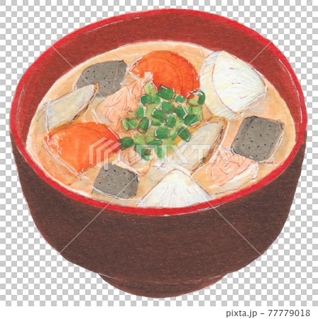 手描き飲食メニュー　粕汁 77779018