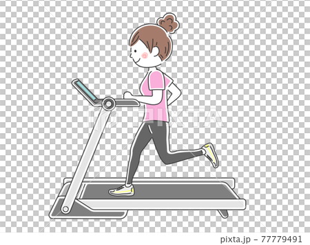 Young woman running on treadmill with determination png download -  4672*4640 - Free Transparent Woman Running png Download. - CleanPNG /  KissPNG