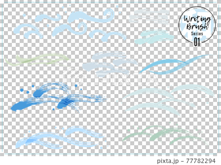 Wave, brush, brush, brush set 77782294