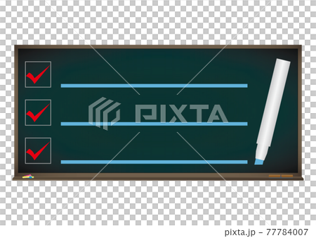 Blackboard and markers Blackboard and markers 77784007