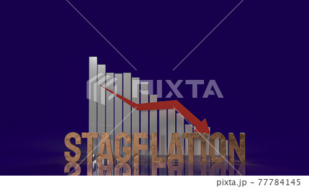 stagflation word for business crisis  concept 3d rendering 77784145