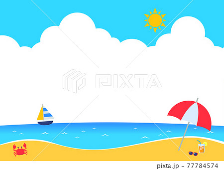 夏の背景イラスト2 77784574