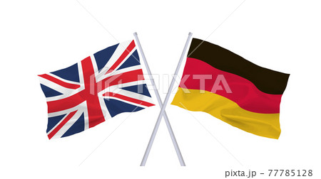ドイツとイギリスの国旗 77785128